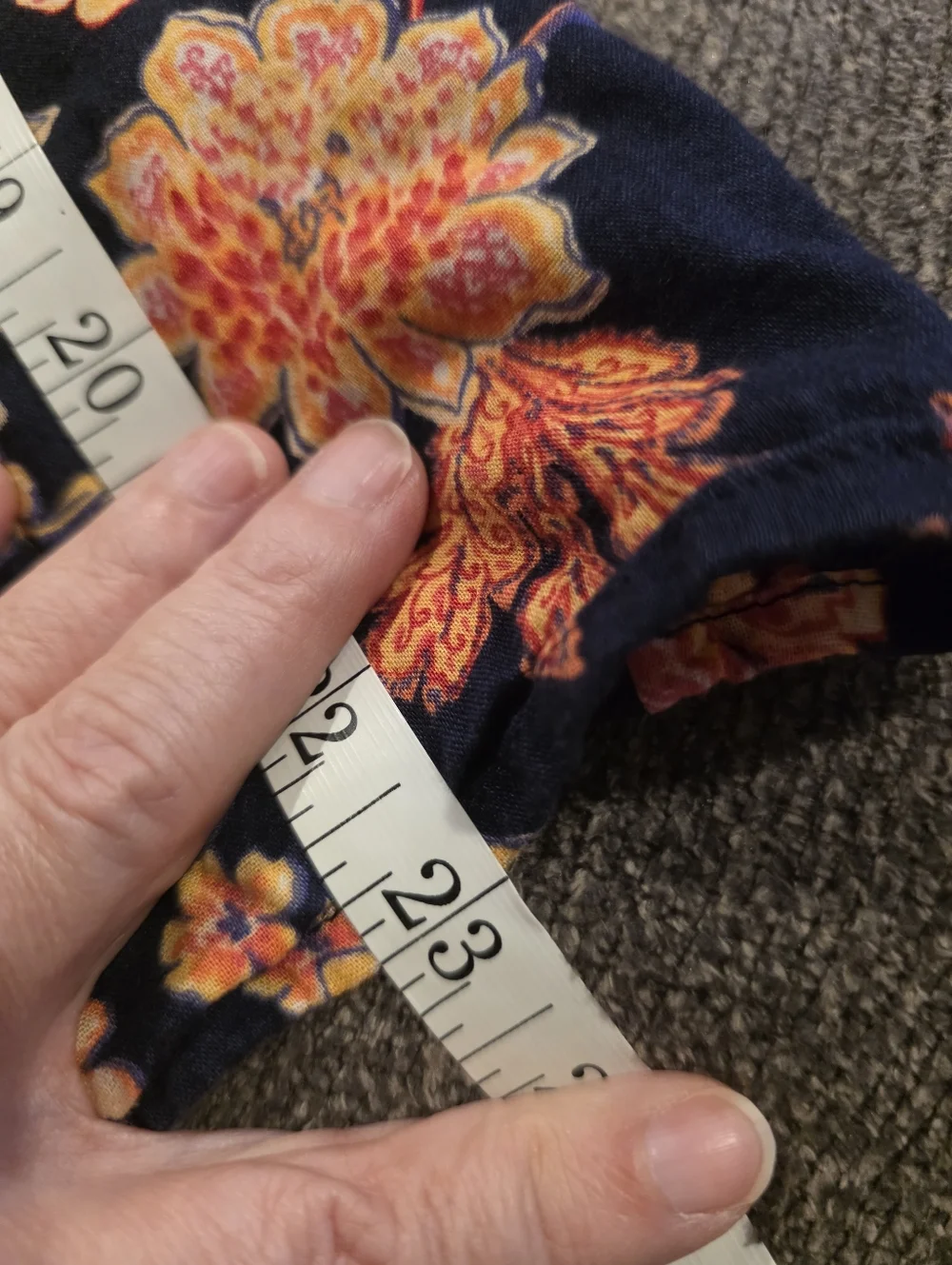 Old Navy Floral Print Peasant Blouse With Tie In The Back Size Large - Picture 7 of 8